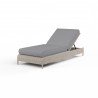Manhattan Adjustable Chaise in Canvas Granite w/ Self Welt - Front Side Angle