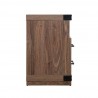 Manhattan Comfort Richmond 60" Fireplace with 2 Drawers and 2 Shelves in Brown Side
