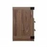 Manhattan Comfort Richmond 60" Fireplace with 2 Drawers and 2 Shelves in Brown Side - Manhattan Comfort Richmond 60" Fireplace with 2 Drawers and 2 Shelves in Brown Side