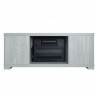 Manhattan Comfort Richmond 60" Fireplace with 2 Drawers and 2 Shelves in Grey Front