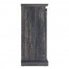 Manhattan Comfort Myrtle 60" Fireplace with 2 Sliding Doors and Media Wire Management in Heavy Brown Side