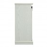 Manhattan Comfort Myrtle 60" Fireplace with 2 Sliding Doors and Media Wire Management in Cream Oak Side