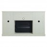 Manhattan Comfort Myrtle 60" Fireplace with 2 Sliding Doors and Media Wire Management in Cream Oak Front