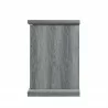 Manhattan Comfort Franklin 60" Fireplace with 2 Doors in Grey Side - Manhattan Comfort Franklin 60" Fireplace with 2 Doors in Grey Side