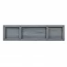 Manhattan Comfort Franklin 60" Fireplace with 2 Doors in Grey Bottom - Manhattan Comfort Franklin 60" Fireplace with 2 Doors in Grey Bottom