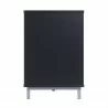 Manhattan Comfort Brighton 60" Fireplace with Glass Shelves and Media Wire Management in Onyx Side - Manhattan Comfort Brighton 60" Fireplace with Glass Shelves and Media Wire Management in Onyx Side