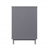 Manhattan Comfort Brighton 60" Fireplace with Glass Shelves and Media Wire Management in Grey Side