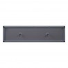 Manhattan Comfort Brighton 60" Fireplace with Glass Shelves and Media Wire Management in Grey Bottom