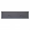 Manhattan Comfort Brighton 60" Fireplace with Glass Shelves and Media Wire Management in Grey Bottom - Manhattan Comfort Brighton 60" Fireplace with Glass Shelves and Media Wire Management in Grey Bottom
