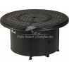 48" Windsor Series Round Fire Table With Built-In Burner Accessory - Lid Closed