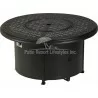 48" Windsor Series Round Fire Table With Built-In Burner Accessory - Lid Closed - 48" Windsor Series Round Fire Table With Built-In Burner Accessory - Lid Closed