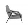 Sunpan Jill Lounge Chair - Salt and Pepper Tweed - Side Angle