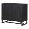 Moe's Home Collection Sierra 2 Door Cabinet in Black - Front Side Angle