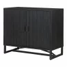 Moe's Home Collection Sierra 2 Door Cabinet in Black - Front Side Angle - Moe's Home Collection Sierra 2 Door Cabinet in Black - Front Side Angle