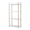 Cane-Line Frame Shelving System, Complete, Teak w/White aluminium