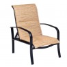 Woodard Fremont Padded Sling Adjustable Lounge Chair - Angled