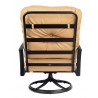 Woodard Fremont Cushion Big Man's Swivel Rocking Lounge Chair in Black - Back