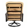 Woodard Fremont Cushion Big Man's Swivel Rocking Lounge Chair in Black - Back - Woodard Fremont Cushion Big Man's Swivel Rocking Lounge Chair in Black - Back