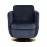 Sunpan Gilley Swivel Lounge Chair - Bergen Navy - Front Angle - Sunpan Gilley Swivel Lounge Chair - Bergen Navy - Front Angle