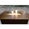 AZ Patio Heaters Outdoor Aluminum Rectangular Fire Pit in Hammered Bronze - Lifestyle