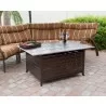 AZ Patio Heaters Outdoor Aluminum Rectangular Fire Pit in Hammered Bronze - Lifestyle - AZ Patio Heaters Outdoor Aluminum Rectangular Fire Pit in Hammered Bronze - Lifestyle