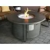 AZ Patio Heaters Cast Aluminum Round Fire Pit in Brushed Wood Finish - Lifestyle - AZ Patio Heaters Cast Aluminum Round Fire Pit in Brushed Wood Finish - Lifestyle