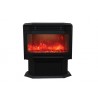 Sierra Flame 34" Wall Mount / Flush Mount Fireplace - Orange Flame and Sable Media
