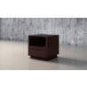 Furnitech 24" Sleek Contemporary End Table in a Wenge Finish - Front Side Angle