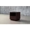 Furnitech 24" Sleek Contemporary End Table in a Wenge Finish - Front Side Angle - Furnitech 24" Sleek Contemporary End Table in a Wenge Finish - Front Side Angle
