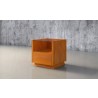 Furnitech 24" Sleek Contemporary End Table in a Light Cherry Finish - Front Side Angle