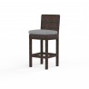 Montecito Counter Stool in Canvas Granite w/ Self Welt - Front Side Angle