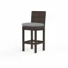 Montecito Barstool in Canvas Granite w/ Self Welt - Front Side Angle - Montecito Barstool in Canvas Granite w/ Self Welt - Front Side Angle