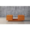 Furnitech 53" Sleek Contemporary Coffee Table in a Light Cherry Finish - Front Angle