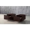 Furnitech 53" Sleek Contemporary Coffee Table in a Wenge Finish - Front Side Opened Angle - Furnitech 53" Sleek Contemporary Coffee Table in a Wenge Finish - Front Side Opened Angle