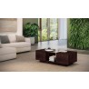 Furnitech 53" Sleek Contemporary Coffee Table in a Wenge Finish - Lifestyle
