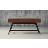 Furnitech 63" Mid-Century Modern Console in Cognac - Front Angle - Furnitech 63" Mid-Century Modern Console in Cognac - Front Angle