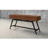 Furnitech 63" Mid-Century Modern Console in Cognac - Front Side Angle - Furnitech 63" Mid-Century Modern Console in Cognac - Front Side Angle