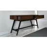 Furnitech Signature 63" Mid-Century Modern Console Table in Cognac - Open - Furnitech Signature 63" Mid-Century Modern Console Table in Cognac - Open