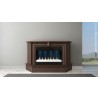 Furnitech Transitional Electric 67" Fireplace Mantel in Brazilian Cherry with a Cognac Finish -Lifestyle 2