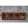 70" Contemporary Rustic TV Stand Media Console for Flat Screen and Audio Video Installations in American Red Oak with a Matte Cognac Finish - Front Angle