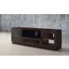 Furnitech 70" Contemporary TV Stand Media Console for Flat Screen and Audio Video Installations in a Light Wenge Finish - Front Side Angle - Furnitech 70" Contemporary TV Stand Media Console for Flat Screen and Audio Video Installations in a Light Wenge Finish - Front Side Angle
