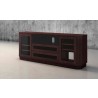 Furnitech 78" Transitional TV Console in a Wenge Finish - Front Side Angle