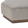 Sunpan Kelsey Ottoman - Polo Club Stone - Closeup Top Angle