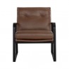 Sunpan Sterling Lounge Chair Missouri Mahogany Leather - Front Angle