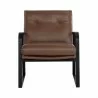 Sunpan Sterling Lounge Chair Missouri Mahogany Leather - Front Angle - Sunpan Sterling Lounge Chair Missouri Mahogany Leather - Front Angle