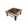 AZ Patio Heaters 30" Slate Tile Fire Pit - Front Side Angle - AZ Patio Heaters 30" Slate Tile Fire Pit - Front Side Angle