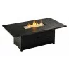 72" X 40" Regal Series Rectangle Chat Table With Fire Pit - Angled with Fire - 72" X 40" Regal Series Rectangle Chat Table With Fire Pit - Angled with Fire