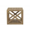 Sunset West X End Table in Coastal Teak - Side Angle