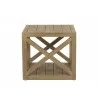 Sunset West X End Table in Coastal Teak - Side Angle - Sunset West X End Table in Coastal Teak - Side Angle