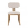 Sunpan Ricket Dining Chair Weathered Oak - Dove Cream - Front Angle